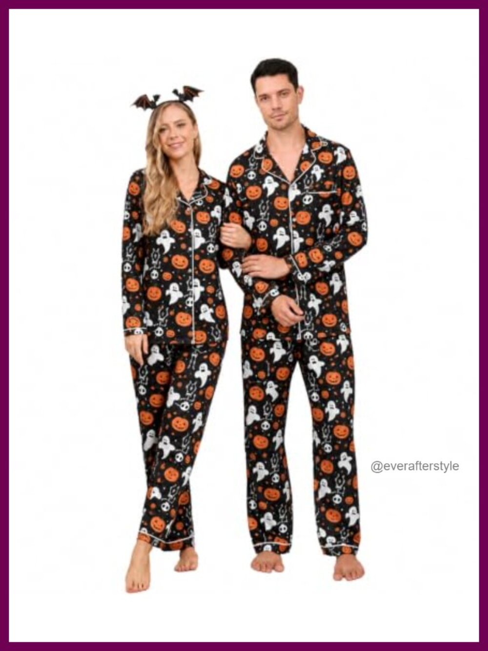 Men's Pajama Set Long Sleeve Button Down Shirt Drawstring Pants Loungewear